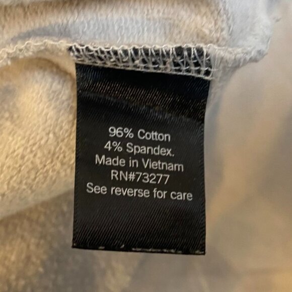 FLX Womans Cropped Hooded Sweatshirt XL Beige 96% Cotton 4% Spandex Pullover - Picture 7 of 9